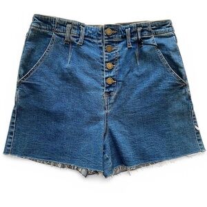 Street Rules Vintage Light Wash Oversized Denim Shorts Jorts Size W 34